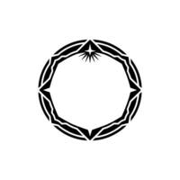 Geometric Star Ring, Black and White, Minimalist Aesthetic vector