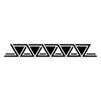 Geometric Triangle Border Monochrome Decorative Element vector