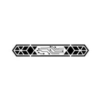 Modern Tech Circuit Board Abstract on White vector