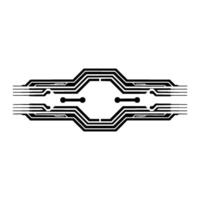Tech Circuitry Minimalist, Abstract, Futuristic Style vector