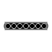 Minimalist Ornamental Border in Black and White - Ornament vector