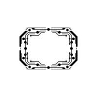 Minimalist Circuit Board Frame, Technology, Abstract, vector