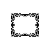 Geometric Black Frame on White Background Art Deco Style vector