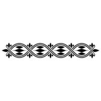Elegant Black Scroll Border on White Background - Flourish vector