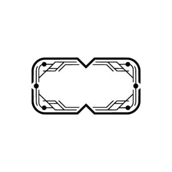 resumen circuitería marco minimalista tecnología vector