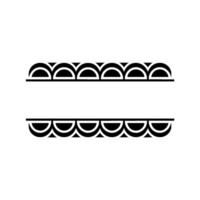 Decorative Geometric Border in Black on Light Grey vector