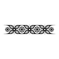 Geometric Winter Border with Snowflakes, Minimalist Style vector