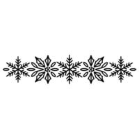 Elegant Black Snowflake Border on White Background Christmas vector