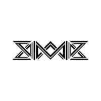 Abstract Geometric Emblem on White Minimalist vector