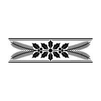 Minimalist Christmas Border Holly, Berries, Pine in Retro vector
