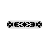 Minimalist Black White Ornate Border on White Background vector