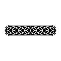 Geometric Ornament, Black and White Celtic Knot, Minimalist vector