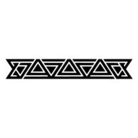 Geometric Triangular Border Black and White Ornament vector