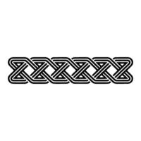 Geometric Interlaced Black and White Border vector