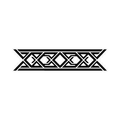Geometric Black White Ornament Minimalist Element
