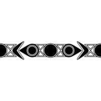 Abstract Geometric Border in Black White - Pattern vector