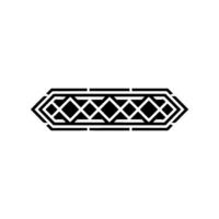 Geometric Arrow Border Element Black White vector