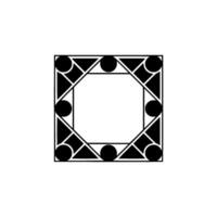 Minimalist Geometric Pattern in Black and White, Template vector