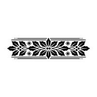 Elegant Black Holly Border Ornament on Cream Background vector