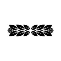 Elegant Black Floral Border on White, Decorative Element - Roses vector