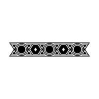 Geometric Black Border Element, Art Deco, White Background vector