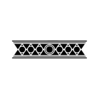 Geometric Black and White Banner, Decorative Line Element vector