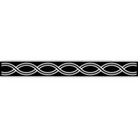 Minimalist Black and White Wave Pattern Border, Elegant Element vector