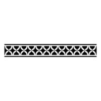 Minimalist Geometric Border Pattern Black and White vector