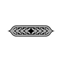 Elegant Black White Ornament, Geometric Leaves on Soft Background vector
