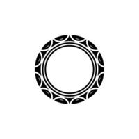 Minimalist Circular Pattern in Black and White - Circle vector