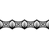 Elegant Black Leaf Border, Modern Minimalist Decorative Element vector