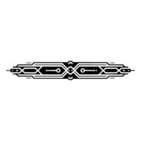 Minimalist Geometric Banner Techinspired Black White vector