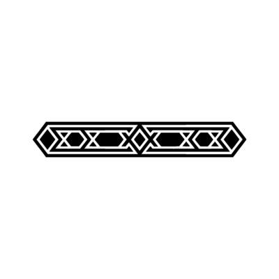 Geometric Black and White Border - Element