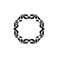 Geometric Frame Modern Abstract Gradient Pattern on White vector
