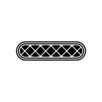 Abstract Geometric Black and White Diamond Pattern on Oval vector