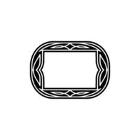 Elegant Black and White Frame on White Background vector