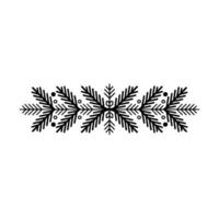 Minimalist Holiday Evergreen Border with Red Berries vector