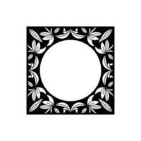Elegant Floral Frame on White Background - Ornate vector