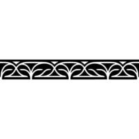 Decorative Ornamental Border in Black and White vector