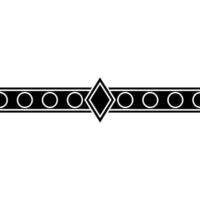 Minimalist Geometric Border with Diamond and Circles vector