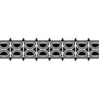 Geometric Tattoo Band, Repeating Abstract Pattern, Black and White vector