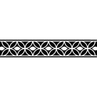 Geometric Pattern Border in Black and White, Minimalist - Abstract vector