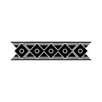 Geometric Pattern Border, Black and White, Decorative vector