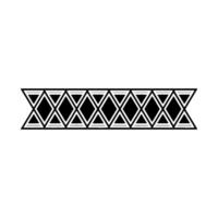 Geometric Diamond Pattern Border in Black and White vector