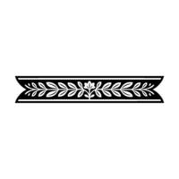 Elegant Floral Border, Black and White, Minimalist Element vector