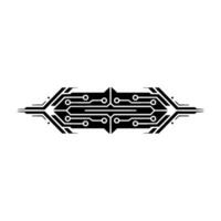 Circuit Board Symmetry Modern Minimalist Tech vector