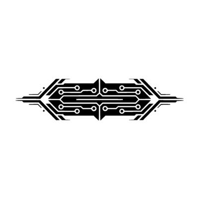 Circuit Board Symmetry Modern Minimalist Tech