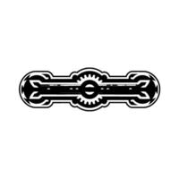 Geometric Steampunk Emblem Industrial Element vector