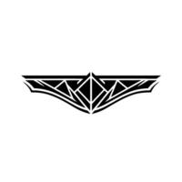 Geometric Black Art Deco on White Background vector