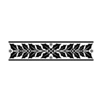 Christmas Border Holly and Snowflakes in Art Deco Style vector